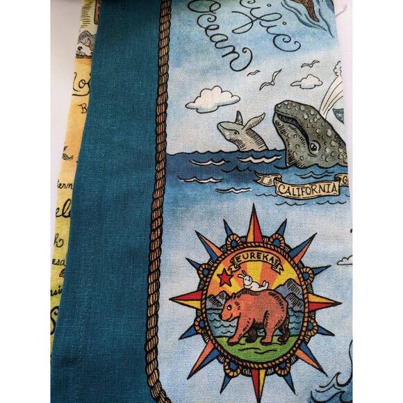 CALIFORNIA MAP SOUVENIR KITCHEN TEA TOWEL, 18X28" 100% COTTON NEW Cute Design - Picture 5 of 8